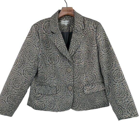 erin london Jackets & Blazers - Erin London Womens  Pattern Blazer Jacket gold metallic textured size large